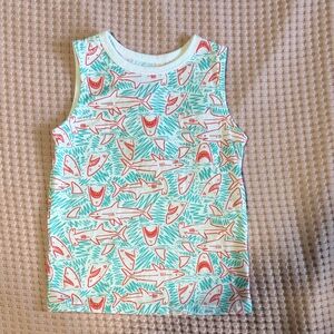 Cat & Jack Shark Adventure Tank Top - White, Red, Teal